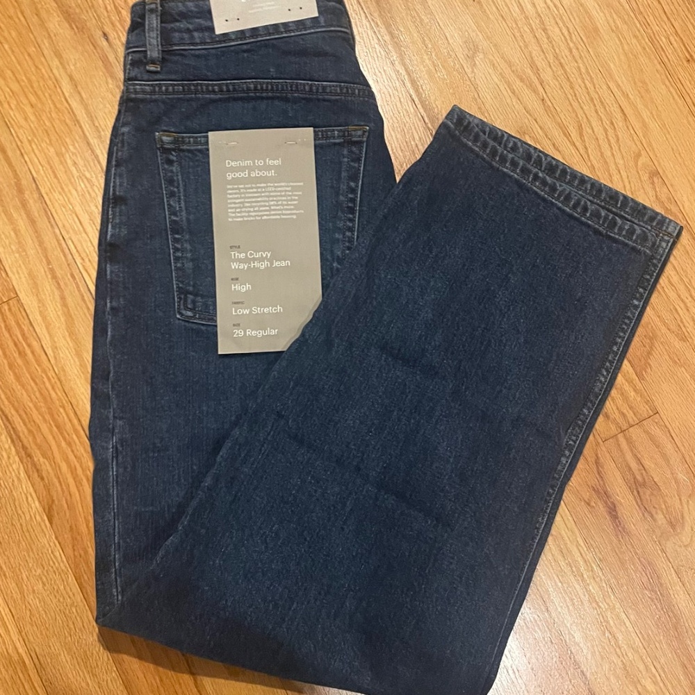 Everlane Women's Curvy Way-High Jean in Vintage Indigo, Size 29